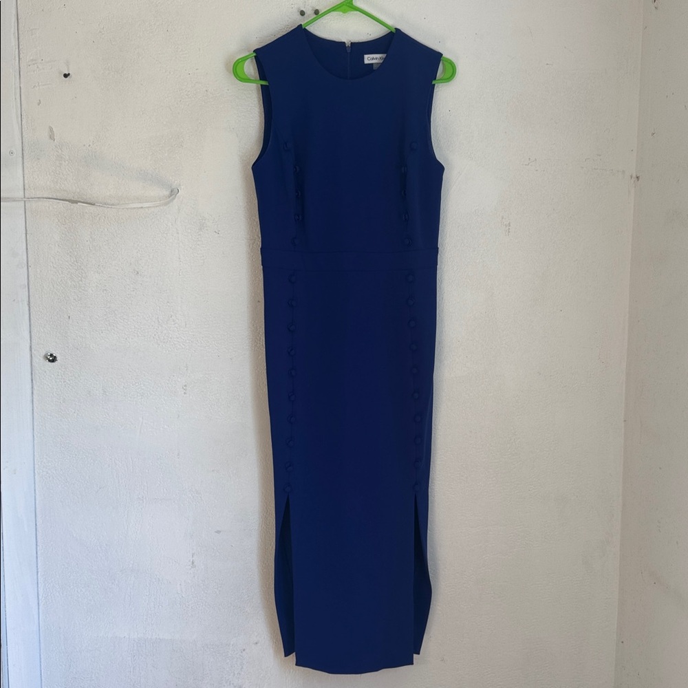 Calvin Klein Royal Blue sleeveless Dress size 4 Pre-owned - Picture 5 of 13